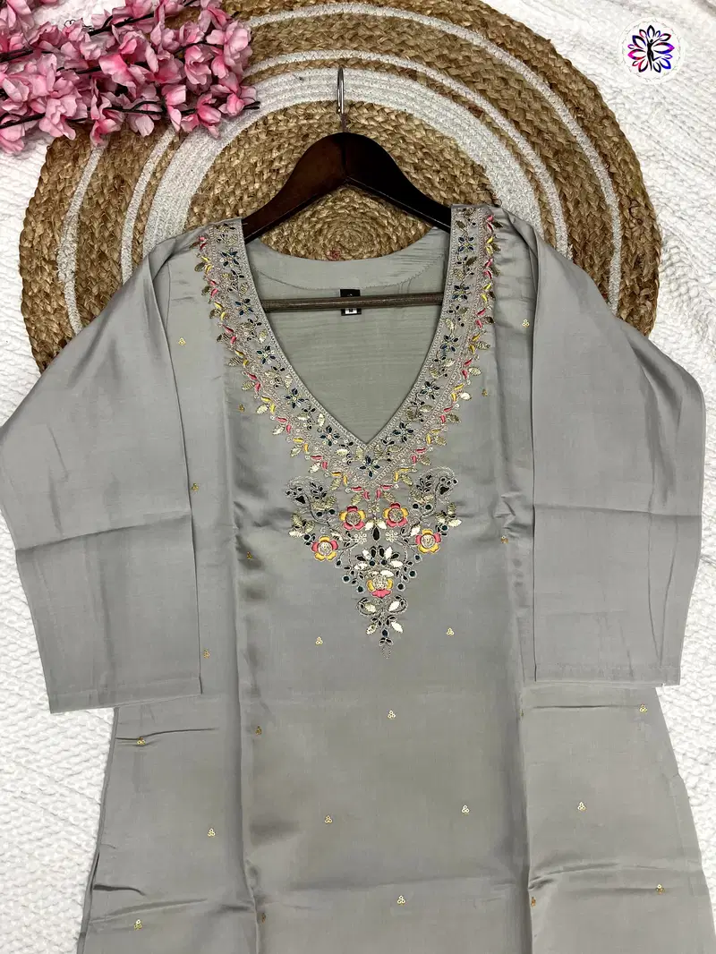 KF 4045 Kalaai Viscose Chander Kurti With Bottom Dupatta Suppliers In India